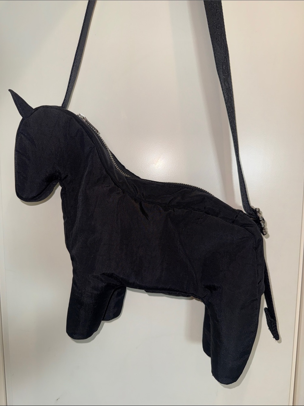Black Unicorn-Shaped Crossbody Bag - Women